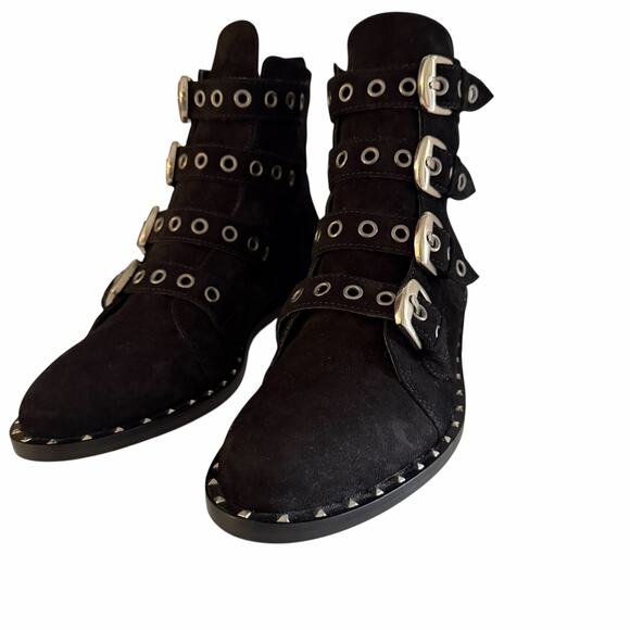 NOTABENE COPENHAGEN Studded buckle boots sz 39 1/2 / 9 - Picture 6 of 9